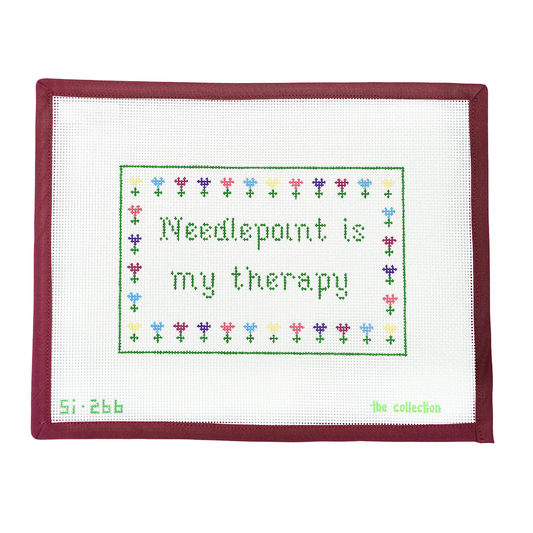 The Collection - Needlepoint is my Therapy - 13 mesh Canvas