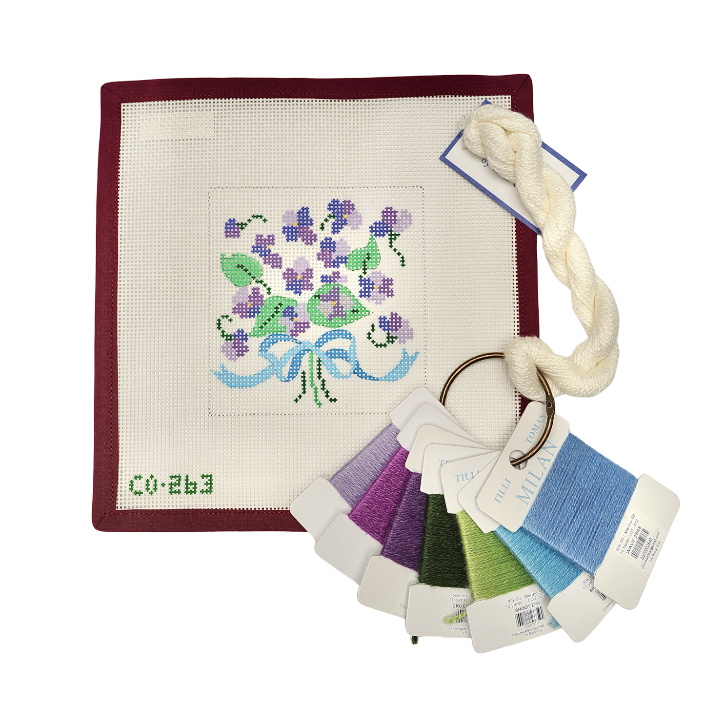 The Collection - Lilac Coasters- 13 Mesh + threads kit
